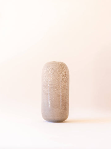 BROSTE COPENHAGEN Mouthblown Glass Vase Taupe - Kai -