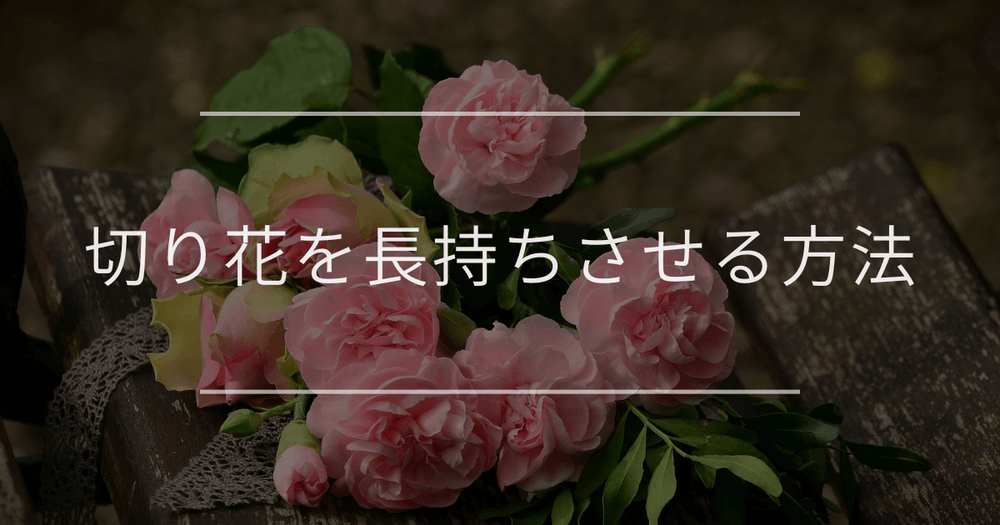 プロが伝授！簡単なコツで切り花を長持ちさせる方法