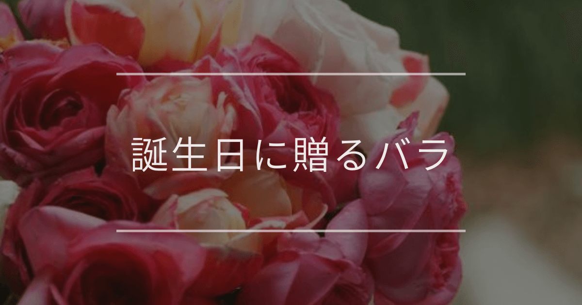 誕生日に贈るバラ