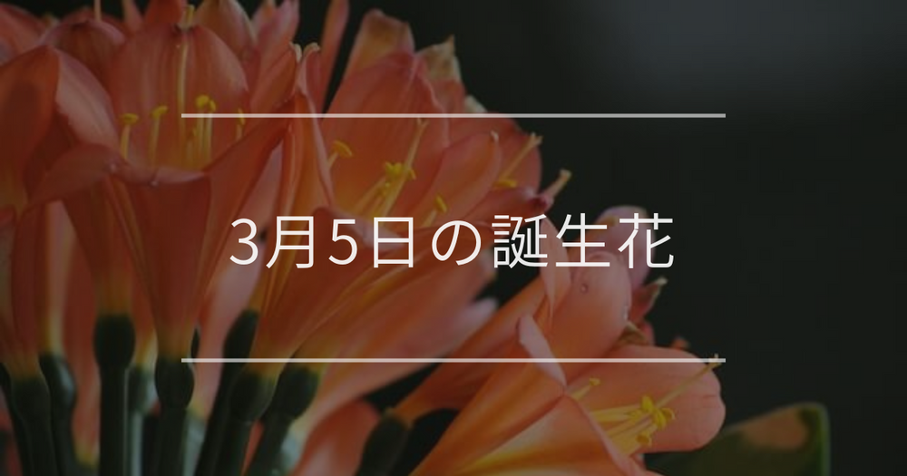 3月5日の誕生花：クンシラン・リナリアの花言葉など