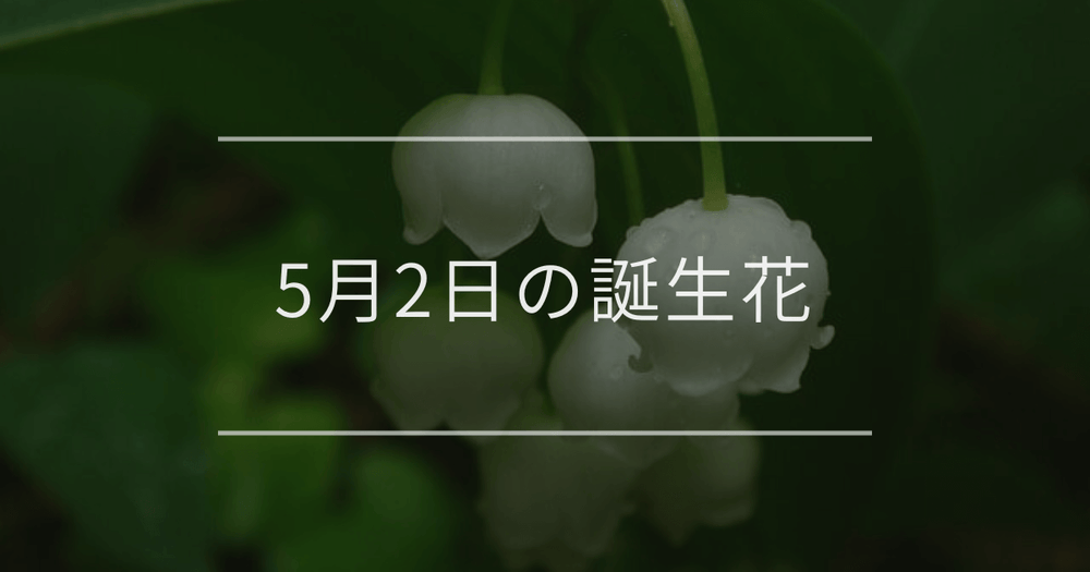 5月2日の誕生花：スズラン・フロックスの花言葉など