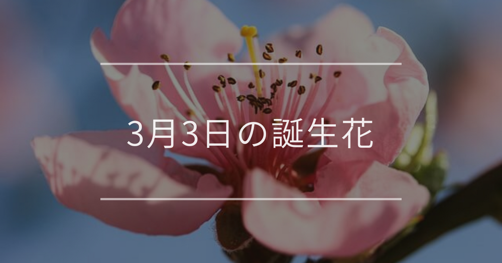 3月3日の誕生花：モモ・レンゲソウ(ゲンゲ)の花言葉など