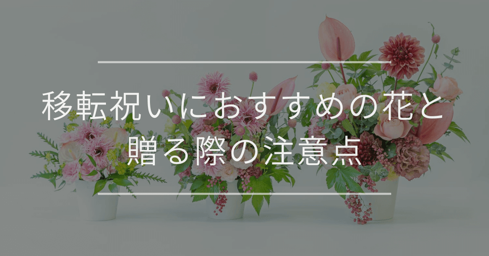 移転祝いにおすすめの花と贈る際の注意点