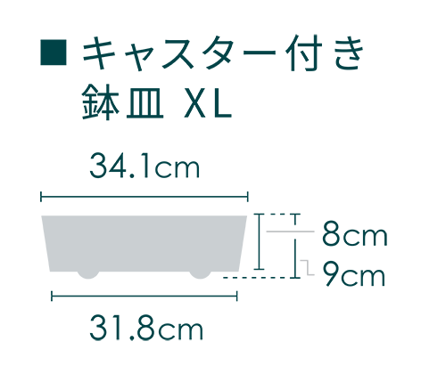 ECOPOTS キャスター付き鉢皿 XL Amsterdam