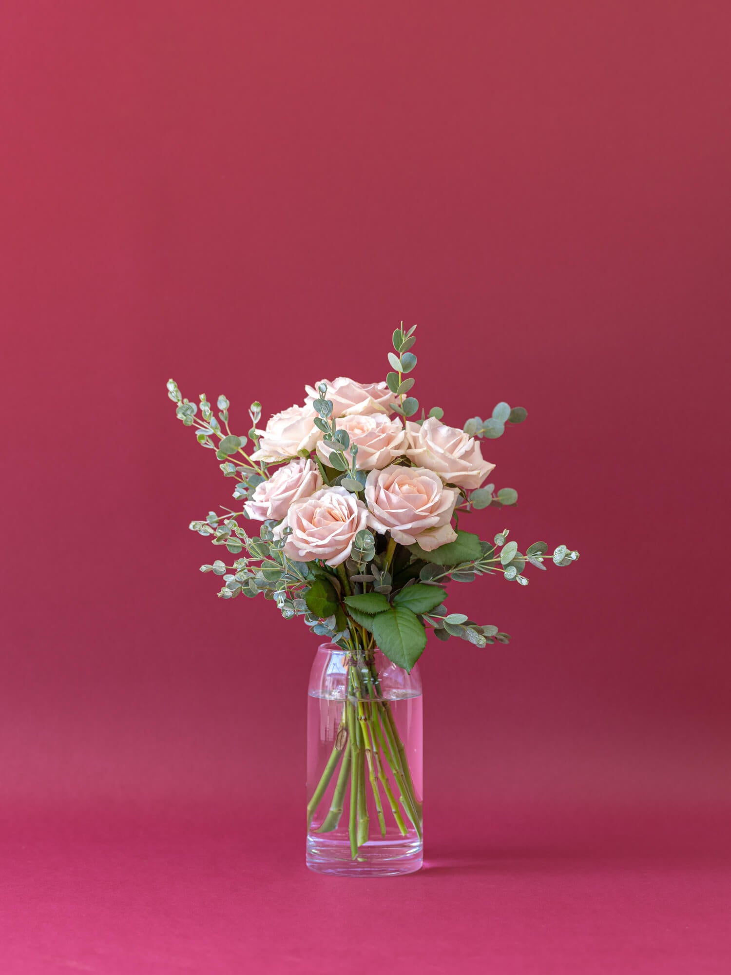 バラのブーケ 7本 - ピンク -| お花の通販 AND PLANTS (アンドプランツ)