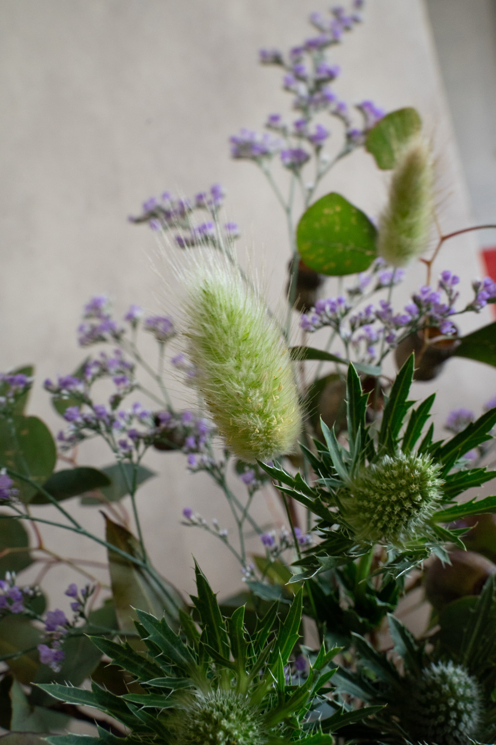 紫陽花とスモークツリー、ユーカリのブーケ　切花 紫陽花とスモークツリー、ユーカリのブーケ 切花 ユーカリ ブーケ 紫