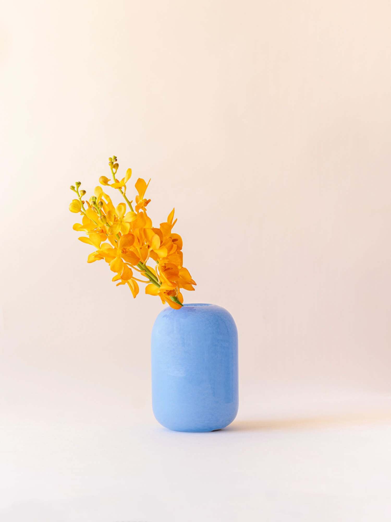BROSTE COPENHAGEN Mouthblown Glass Vase Light Blue - Kai - | お花