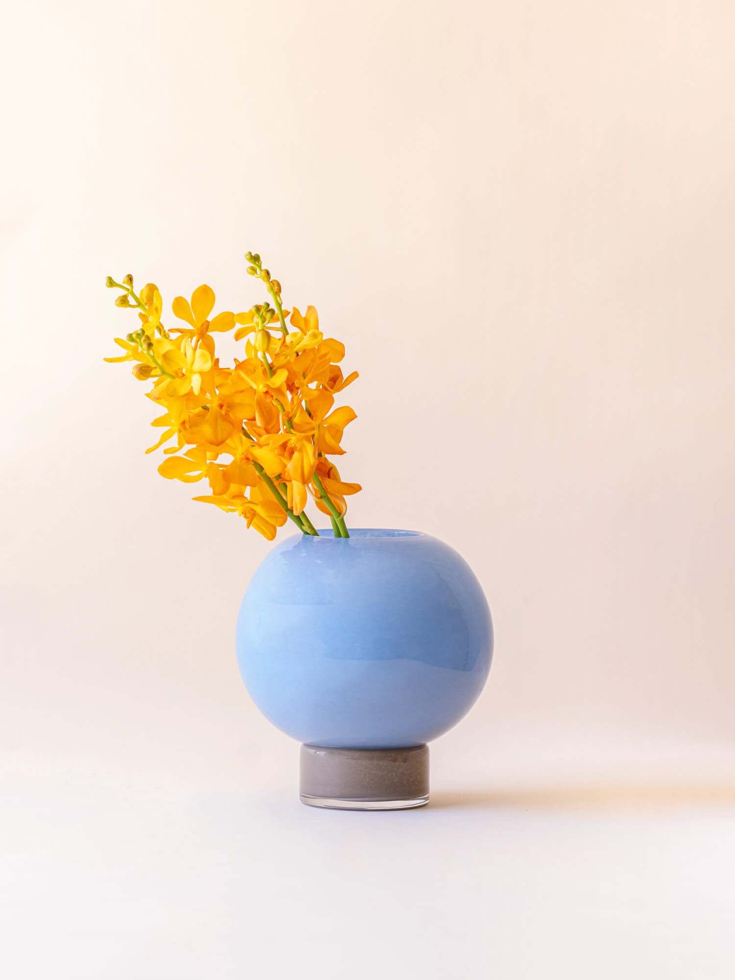 BROSTE COPENHAGEN Mouthblown Glass Vase Light Blue - Mari - | お花