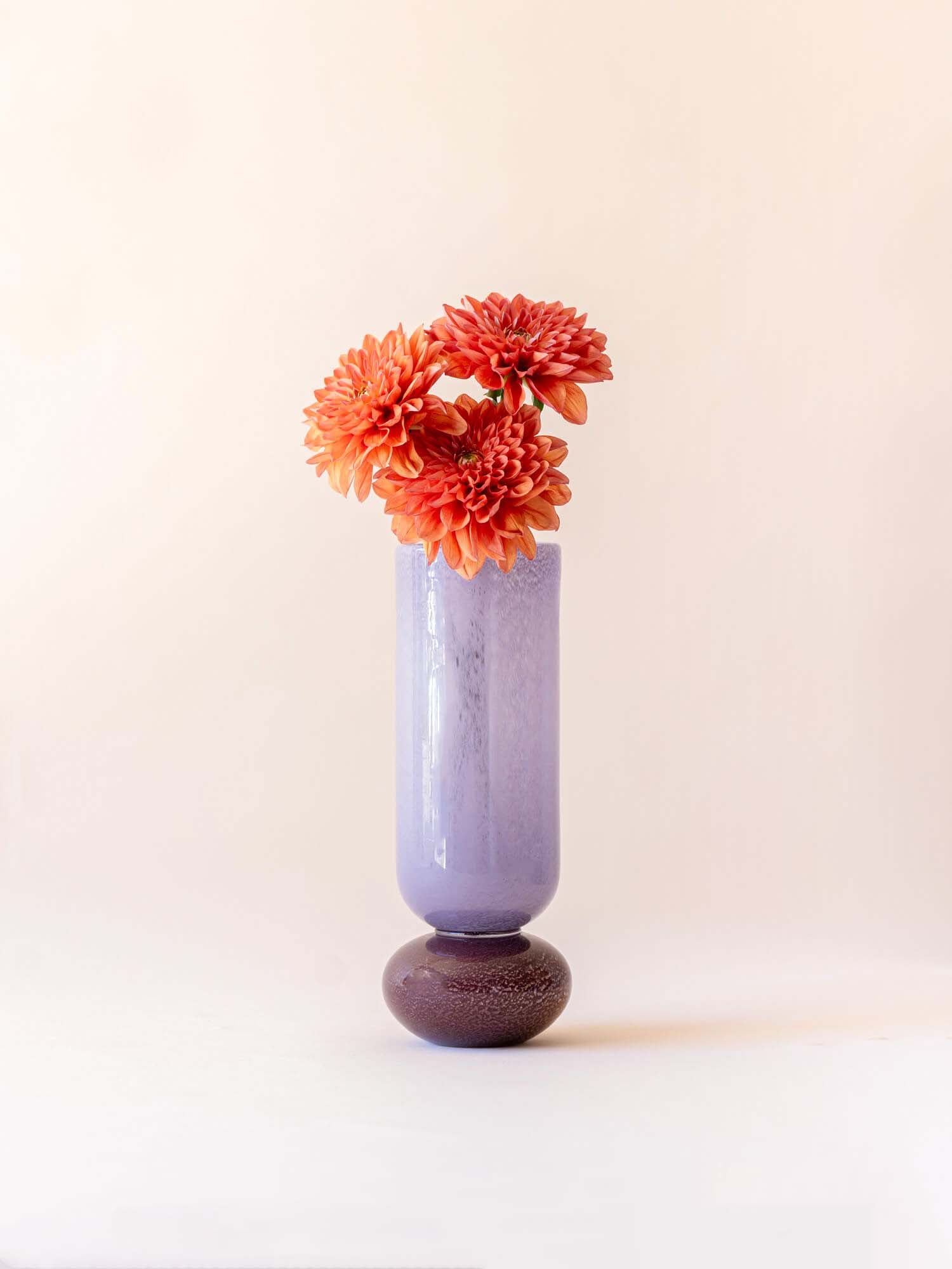 BROSTE COPENHAGEN Mouthblown Glass Vase Purple - Dorit -