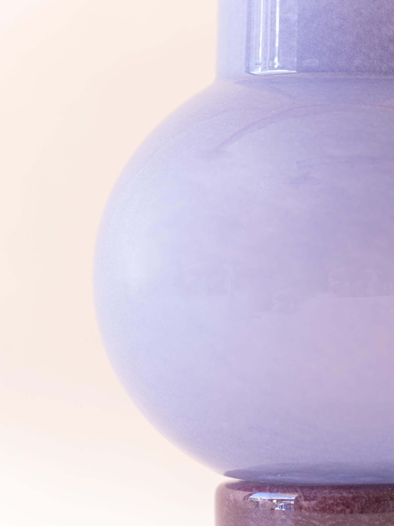 BROSTE COPENHAGEN Mouthblown Glass Vase Purple - Mari -