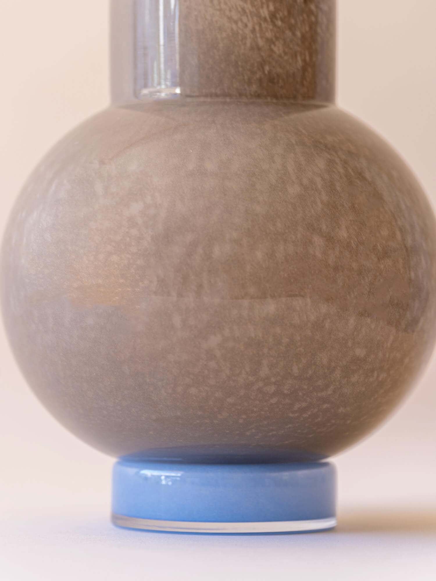 BROSTE COPENHAGEN Mouthblown Glass Vase Taupe - Mari -