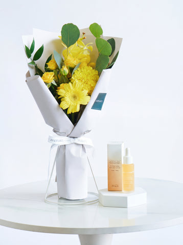 OSAJI ハンド美容液とおまかせブーケS イエローのセット
