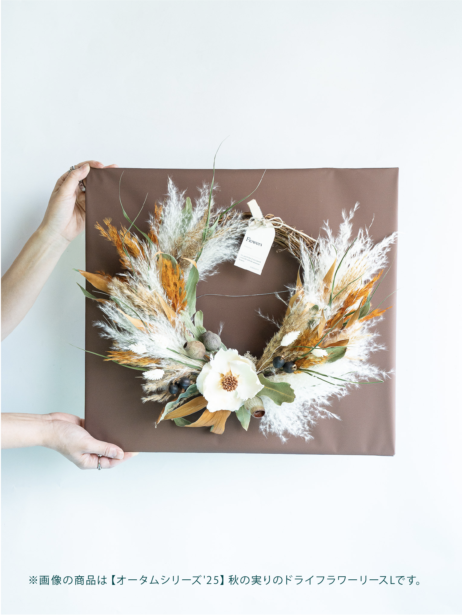 オータムシリーズ'25】秋の実りのドライフラワーリースL | お花