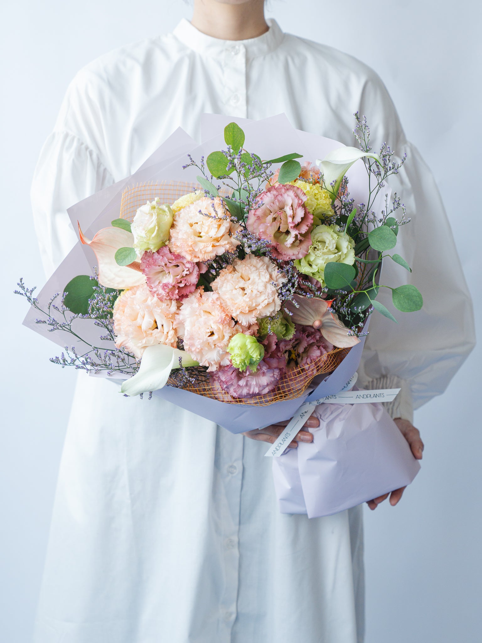 【6月の誕生花】トルコキキョウの生花の花束L