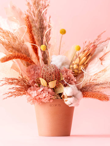 【スプリング】春色のドライフラワー器アレンジ