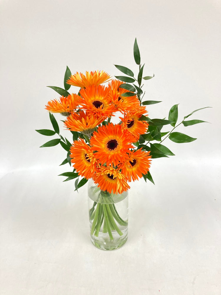 ガーベラの花束 10本 - オレンジ -