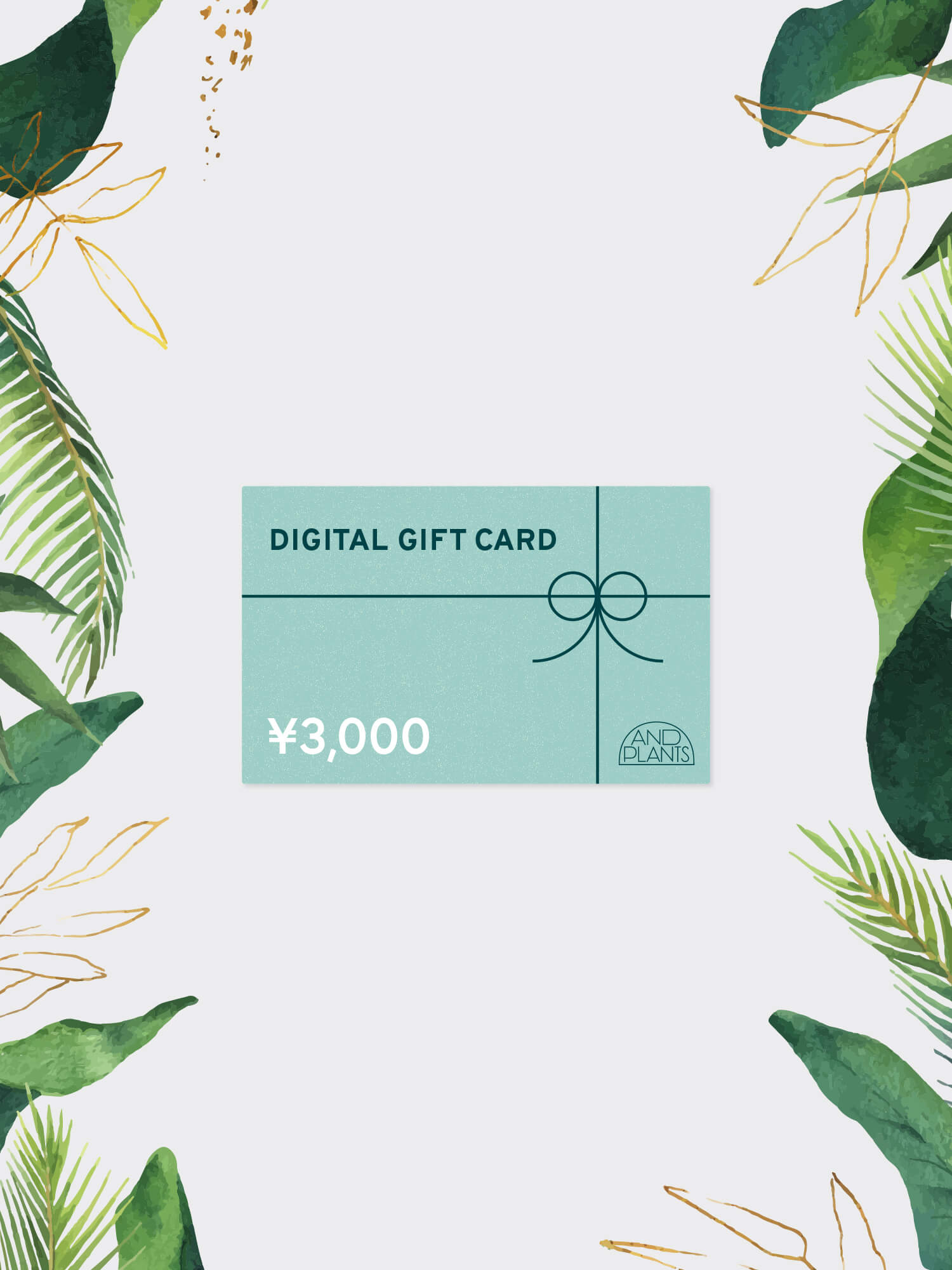 AND PLANTS GIFT CARD 3,000円