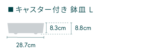 ECOPOTS キャスター付き鉢皿 L Amsterdam