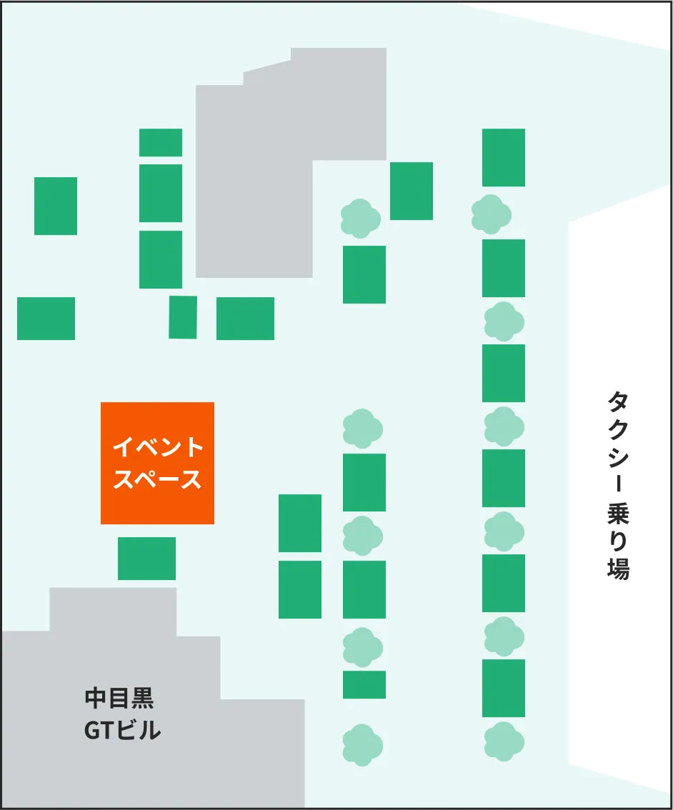 マルシェ2026 会場マップ（中目黒GT タワー前広場）