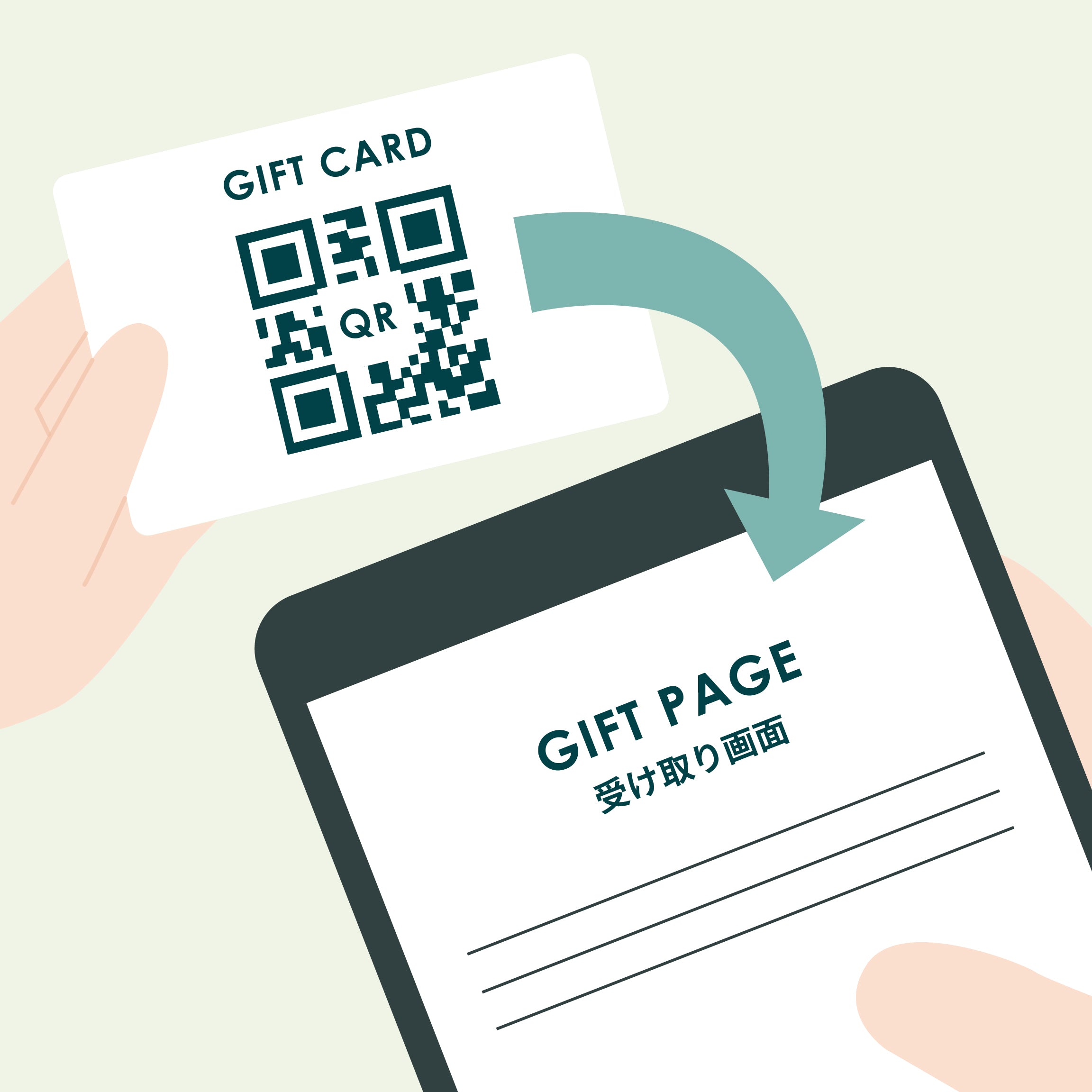 カード裏面のQRコードを読み取る